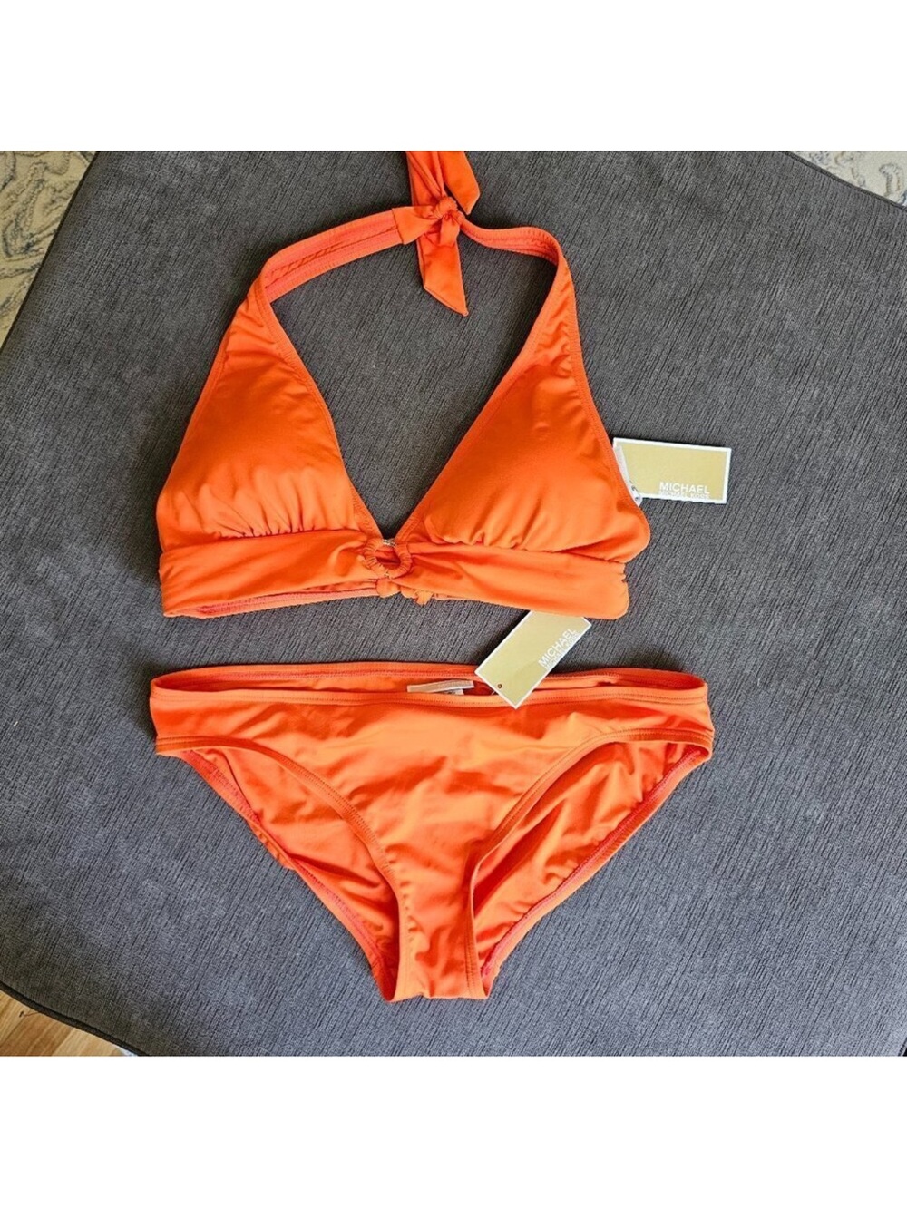 Michael Kors Orange Halter Bikini Set